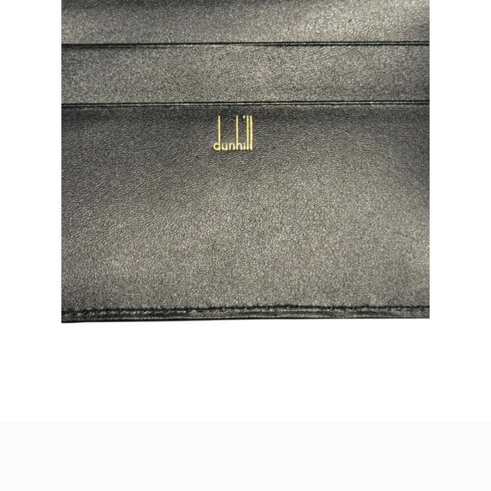 Dunhill Black Calf Skin Leather Card Holder Case Made In France NWB